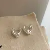 Pendientes Minimalistas de Nudo para Mujer, Estilo Coreano, Modernos, Únicos, Versátiles, Diseño de Nicho, Pendientes de Aro Geométricos, Clips para Orejas, Accesorios para Orejas