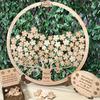 Mesa de firma de boda personalizada con forma de cerezo de madera, accesorios para boda, artesanías de madera, libros de firmas y adornos.