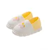 Chinelos de algodão para outono e inverno, sapatos quentes para casa para meninos e meninas, chinelos antiderrapantes com sola grossa para bebês e estudantes