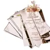 Invitaciones Personalizadas de Acrílico Espejado, Sobres Plegados a la Mitad, Invitaciones de Boda Estilo Nuevo, Sensación de Alta Gama, Adecuadas para Eventos Empresariales