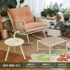 Mecedora de Ocio para Balcón para Uso en Casa, Sofá Perezoso para Apartamentos Pequeños, Silla para Siestas, Mecedora de Ratán de Moda, Sillón de Relax para Adultos