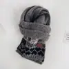 Bufanda Navideña Coreana 2026 Estilo Nuevo Otoño e Invierno Mezcla de Lana Estilo Fair Isle Gruesa Cálida Versátil Bufanda para el Cuello