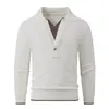 Suéter Retrô Falso Duas Peças com Gola V Masculino para Comércio Exterior Japonês e Coreano, Malha Quente Casual Solta Respirável Outono/Inverno para Homens