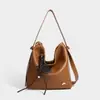 Bolso de Axila Retro de Nicho de Gama Alta para Mujer Estilo Nuevo Color Sólido Moda Bolso Cubo Simple Versátil Bolso de Hombro Único Cruzado