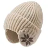 Chapéu de Lã Tricotado Quente com Forro de Fleece Masculino de Inverno para Esportes ao Ar Livre à Prova de Vento Engrossado Chapéu de Esqui Proteção para Orelhas de Equitação Chapéu de Lã à Prova de Frio