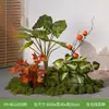 Plantas Verdes Artificiales al por Mayor Paisajismo Interior Plantas Falsas de Gama Alta Decoración de Paisaje Grupos de Musgo Flores Biónicas Decoración Suave Luz