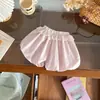 Shorts de verão para meninas, roupas de bebê estilosas, calças bloomers lanterna infantis únicas e da moda estilo coreano, saia-calça hot pants