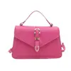 Nova bolsa feminina casual 2026, cor sólida retrô, bolsa transversal estilo coreano da moda de verão, bolsa de ombro simples e versátil para o dia a dia