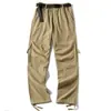 Pantalones de trabajo para exteriores estilo montaña para hombre y mujer, pierna recta holgada, marca de moda, pantalones largos casuales funcionales, secado rápido, transpirables, elásticos, multibolsillos