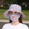 Chapéu de Sol Novo Estilo, Chapéu de Pescador, Chapéu com Máscara Integrada, Chapéu de Sol Versátil com Proteção UV para o Verão, Proteção Solar e Cobertura Facial