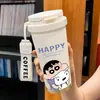 Divertida Taza de Café de Doble Compartimento de Gran Capacidad para Oficina, Té de Leche, Estudiantes Hombres y Mujeres, con Popote, Taza de Agua para Coche