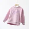 Moletom com Capuz Infantil Novo Estilo de Primavera, Roupas Novas de Primavera para Meninos, Camiseta da Moda com Estampa de Letras, Roupa Infantil