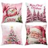 Temu Cojín Decorativo Atmósfera Navideña Multitamaño Cojín Impreso Funda de Cojín de Papá Noel Atmósfera Navideña