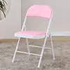 Silla plegable de cuero personalizada con respaldo suave, asiento plegable moderno minimalista ligero para sala de conferencias
