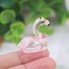 Adornos de Flamenco Grande Luminosos de Micro-Paisaje Seleccionados Cuidadosamente Cisne Estéreo de Resina Llavero DIY Accesorios para Joyería