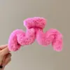 Pinza de Garra de Peluche de Dibujos Animados Dulce para Mujer Pinza para el Cabello de la Parte Posterior de la Cabeza Estilo Coreano Exquisita Pinza de Tiburón Pinza para Moño Pinza de Pelo