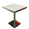 Mobiliario de Restaurante Mesa de Comedor de Pizarra Personalizada para Restaurante Occidental Sofá de Cabina Semicircular de Acero Inoxidable Combinación Mesas y Sillas Comerciales para Restaurante