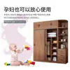 Guarda-roupa com porta de correr para casa, quarto, quarto de aluguel, apartamento pequeno, moderno, minimalista, cor de madeira maciça, armário de montagem simples