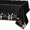 Mantel de Amazon para Cumpleaños Transfronterizo Rectangular Desechable de Plástico Decoración de Mesa para Fiesta en Interiores y Exteriores Suministros