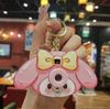 Câmera de Projeção Desenho Animado Luz Piscante Chocalho Brinquedo Alívio de Estresse Chaveiro Pingente para Casal Presente Decoração de Mochila de Estudante