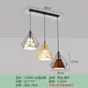 Nuevo candelabro para comedor, diseño de tres cabezas, mesa de comedor simple, estilo popular, lámpara de noche para dormitorio, lámpara creativa para barra de bar, arte de madera y hierro