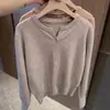 Cárdigan de punto con cuello redondo para mujer, prenda exterior simple, casual, temperamento, top corto de manga larga, negro, talla única, blanco, albaricoque