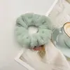 Outono e Inverno flanela de coral faixa de cabelo de intestino grosso celebridade da internet coreana corda de cabelo waffle corda de cabelo grande elástica acessórios de cabelo adorno de cabeça atacado
