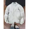 Chaqueta de aviador negra para hombre, primavera y otoño, de alta gama, hombro recto, estilo corto, estilo callejero americano, cuello alto, elegante chaqueta de béisbol