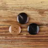 Botones de Cuerno Natural en Colores Niebla Clara, Café Oscuro y Café Claro con Decoración de Cuatro Agujeros para Abrigos de Cachemira, Suéteres y Cárdigans, Versátiles y Sencillos