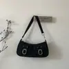 Bolso Cruzado de Hombro Único Estilo Coreano de Moda Versátil para Mujer Diseño de Nicho Color Sólido Bolso de Media Luna Textura Mochila Casual