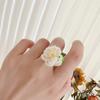 Paleta juvenil cita de primavera anillo de flor de camelia estilo joven rejuvenecedor anillo móvil fresco accesorios versátiles