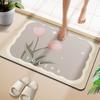 Tapete de Chão Absorvente de Lama Diatomácea Antiderrapante Macio Tapete para Porta de Banheiro Vaso Sanitário Tapete de Borracha para Banheiro de Casa