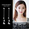 Envío directo de una pieza Joyería coreana de moda Pendientes al por mayor Aguja de plata S925 Pendientes largos de mariposa Borla de lujo ligero