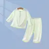 Conjunto Dividido de Bebé Verano Delgado Manga Larga Ecosilk Ropa de Casa para Niños y Niñas, Ropa para Bebés, Ropa para Aire Acondicionado