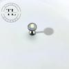 Arete de aleación de titanio médico F136 diamante checo fondo plano clavo enterrado rosca interna clavo labial clavo hueso de la oreja clavo para la nariz clavo para el ombligo