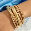 Joias Transfronteiriças Europeias e Americanas, Design Personalizado Retro da Moda, Pulseiras Empilhadas Enroladas Exageradas em Formato de Cobra para Mulheres Atacado