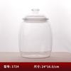 Latas de Té Grandes Gran Capacidad Almacenamiento de Grano Grueso Tarro de Almacenamiento de Cáscara de Citrino Grueso Acrílico Transparente Octogonal a Prueba de Humedad