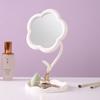 Espejo de Maquillaje Solar Estilo Ins para Dormitorio de Estudiantes, Espejo de Tocador de Escritorio Desmontable, Alto Valor Estético, Espejo de Escritorio Giratorio con Almacenamiento