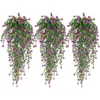 69 Piezas Flor de Té de Eucalipto Plástico Flor Artificial de Interior Enredadera Colgante de Pared para Sala de Estar, Pequeña