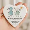 Decoración de Amistad con Forma de Corazón para Nuevo Producto Transfronterizo Colgante Acrílico Plano 2D Regalo de Navidad Colgante para Árbol de Navidad