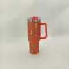 Venda quente transfronteiriça laser geração garra de gato 40Oz Copo de Carro 1200ml grande capacidade copo de vácuo para carro com alça