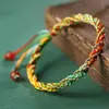 Pulsera Tejida a Mano de Cuerda Colorida Zongzi Pulsera Pulsera Ajustable para Hombres y Mujeres Pulsera del Año del Gallo para Pareja Festival del Bote del Dragón
