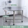 304 Aço Inoxidável Extra Espesso Dobrável Mesa Giratória para Comer em Casa Mesa Dobrável Barraca de Comida Banquete Mesa Redonda Mesa de Jantar