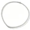 Nuevo collar de plata S925 de Mujing Jewelry, elegante collar de moda europea y americana con forma de gota de agua y diamantes redondos, collar lleno de diamantes.