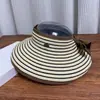 Nuevo Sombrero Visera Rayado de Patchwork Estilo Japonés para Mujer, Sombrero de Sol para Primavera y Verano con Ala Ancha, Sombrero Versátil de Protección Solar