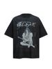 Camiseta de manga corta con cuello redondo y estampado retro de dibujos animados de estilo americano para hombre y mujer, estilo vintage holgado de marca de moda de verano para parejas.