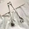 Cuchara para Hielo de Acero Inoxidable, Cuchara Creativa para Café, Cuchara para Condimentos de Mango Largo al por Mayor, Cuchara para Postres con Forma de Corazón, Cuchara para Mezclar de Aspecto Elegante, Regalo