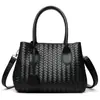 Bolso Tote Grande de Moda y Texturizado para Mujer, Bolso de Hombro Nuevo con Patrón Tejido Retro, Bolso de Mano para Viaje