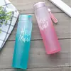 Taza de Vidrio Mate Degradado de Colorido Estilo Coreano para Pareja Taza Portátil de Laca para Hombres y Mujeres Taza para Pareja para Estudiantes