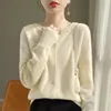 Nuevo Suéter Cardigan de Cachemira con Cuello en V Pequeño para Primavera y Otoño, Top Corto para Mujer, Suéter de Otoño e Invierno, Abrigo de Manga Larga, Versátil